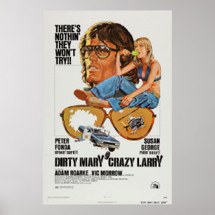 Dirty Mary Crazy Larry movie poster vintage retro