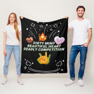 Dirty Mind Beautiful Heart Deadly Competition Fleece Blanket