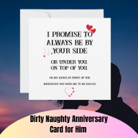 Dirty Naughty Anniversary Card for Him
