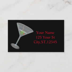 Dirty Olive Martini Thunder_Cove Business Card
