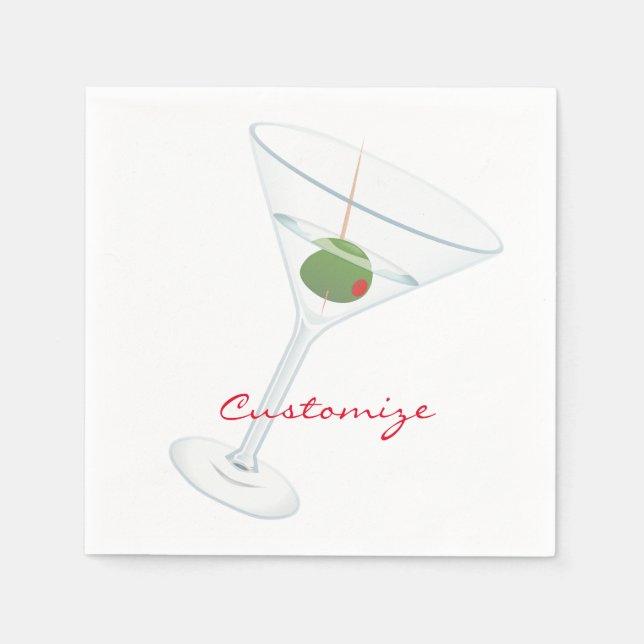 Dirty Olive Martini Thunder_Cove Napkin (Front)