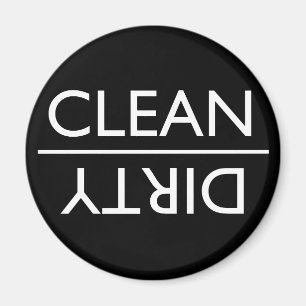 Dirty or Clean Dishwasher Magnet (black)