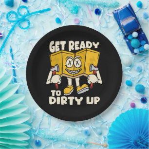 Dirty outdoor - camping funny paper plate
