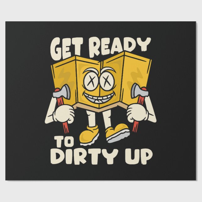 Dirty outdoor - camping funny wrapping paper (Flat)