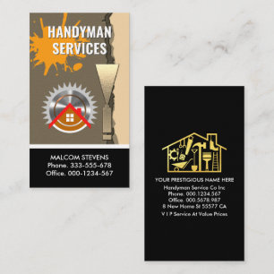 Dirty Peeling Paint Wall Handyman Business Card