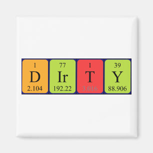 Dirty periodic table name magnet