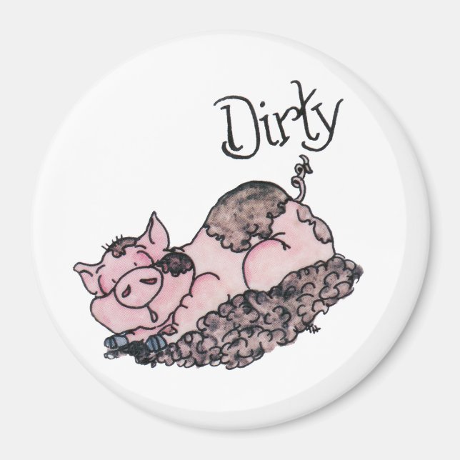 Dirty Piggie Dishwasher Magnet (Front)
