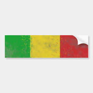 Dirty Rasta Coloured Bars Bumper Sticker