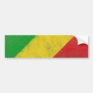 Dirty Rasta Coloured Bars Bumper Sticker