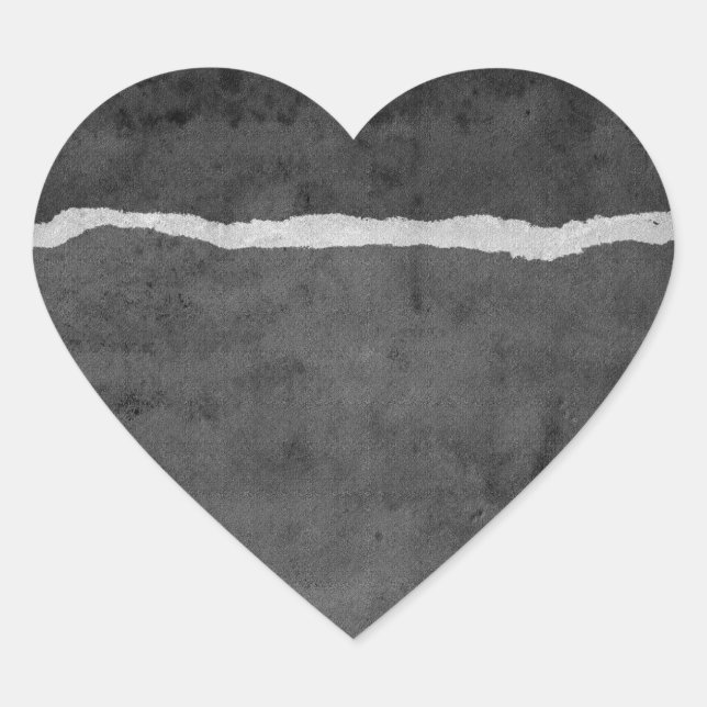 Dirty ripped paper heart sticker (Front)