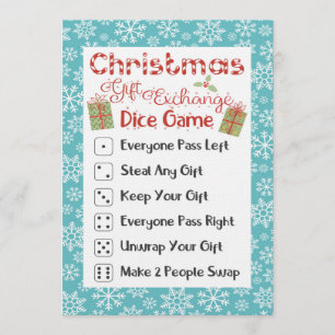 Dirty Santa Holiday Party Game Card Christmas