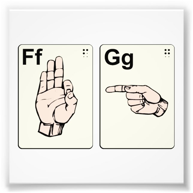 Dirty Sign Language Flash Cards (Front)
