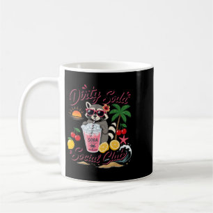 Dirty Soda Social Club Racoon Summer Vacation Coffee Mug