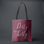 Dirty Thirty Birthday Purple Burgundy Marsala Tote Bag<br><div class="desc">Dirty Thirty 30th Birthday Party Modern Girly Metallic Purple Burgundy Marsala Party Bag which are perfect for a Cranberry Maroon Birthday Party. This party bag is perfect for a Thirtieth Birthday Party. The year can also be changed on this bag. If you need additional matching items, please contact the designer....</div>