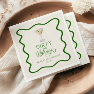 Dirty Thirty Dirty Martini Birthday Party Napkin