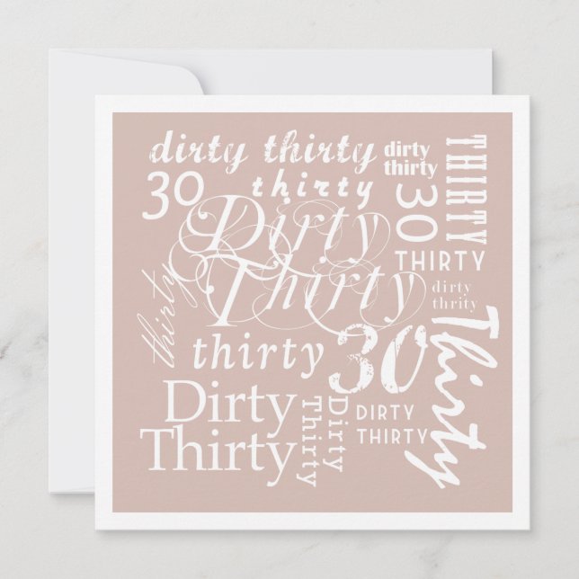 Dirty Thirty Invitation (Front)