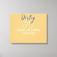 Dirty thirty orange white simple retro birthday ad