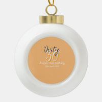 Dirty thirty orange white simple retro birthday ad