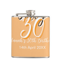 Dirty thirty orange white simple retro birthday ad