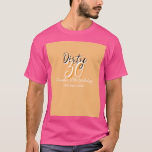 Dirty thirty orange white simple retro birthday ad T-Shirt