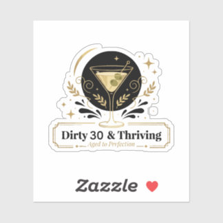 Dirty & Thriving Martini Birthday Customisable De