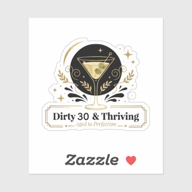  Dirty & Thriving Martini Birthday Customisable De (Sheet)
