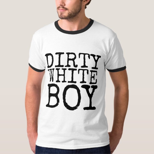 DIRTY WHITE BOY VINTAGE MEN'S T-SHIRTS (Front)