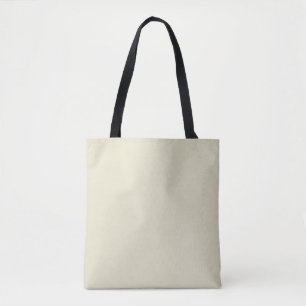 Dirty White Solid Colour Tote Bag