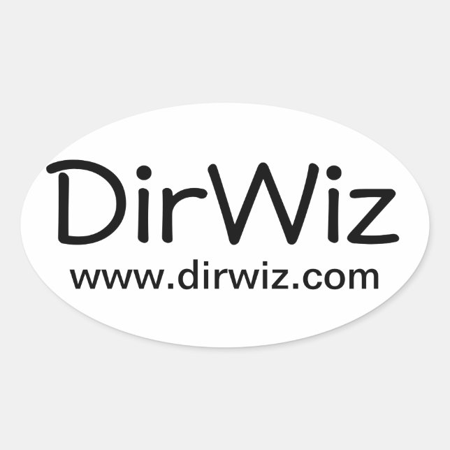 DirWiz Oval Sticker (Front)