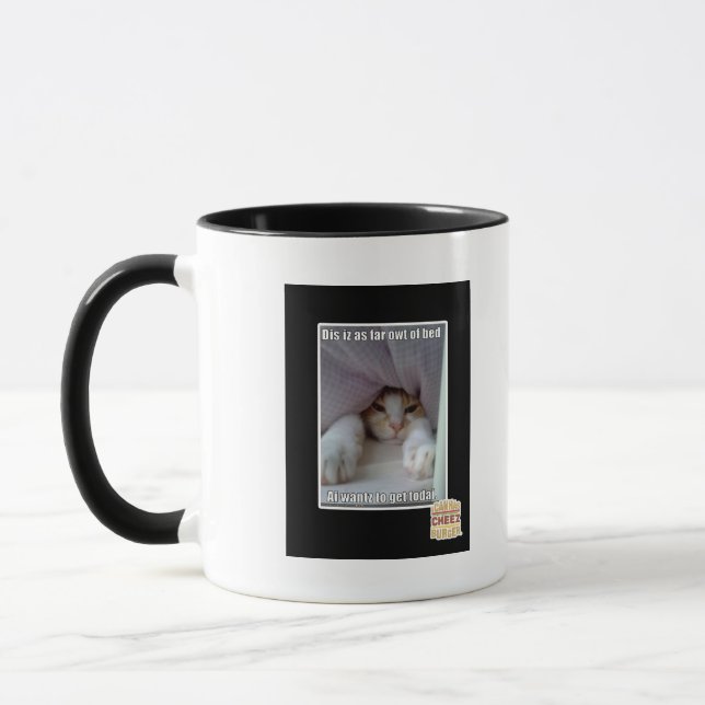 Dis iz as far owt of bed.. mug (Left)