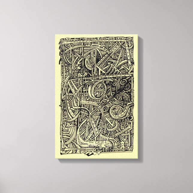 Dis-junction, Ink drawing Canvas Print (Front)