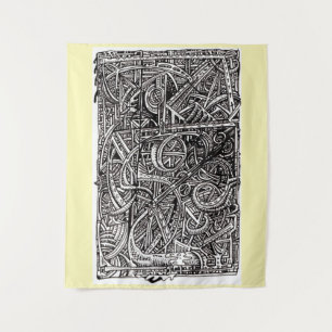 Dis-junction, Ink drawing Tapestry