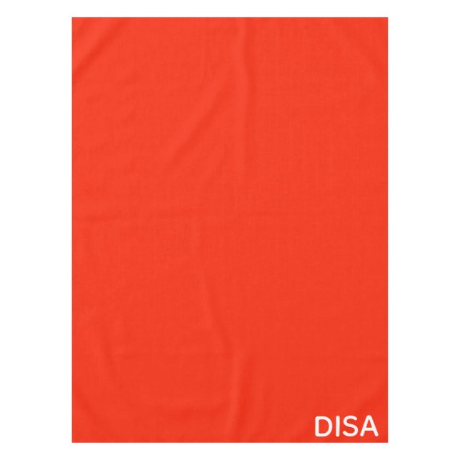 Disa Red color name Tablecloth (Front)