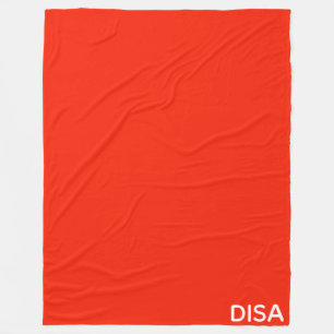 Disa Red colour name Fleece Blanket