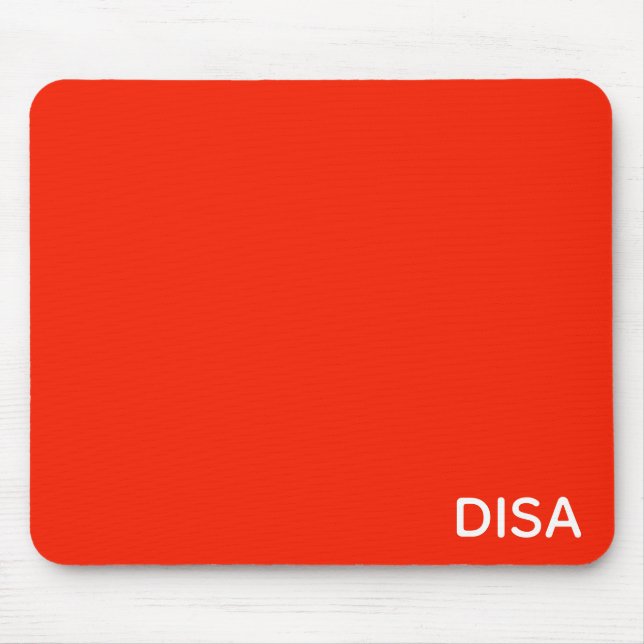 Disa Red colour name Mouse Pad (Front)