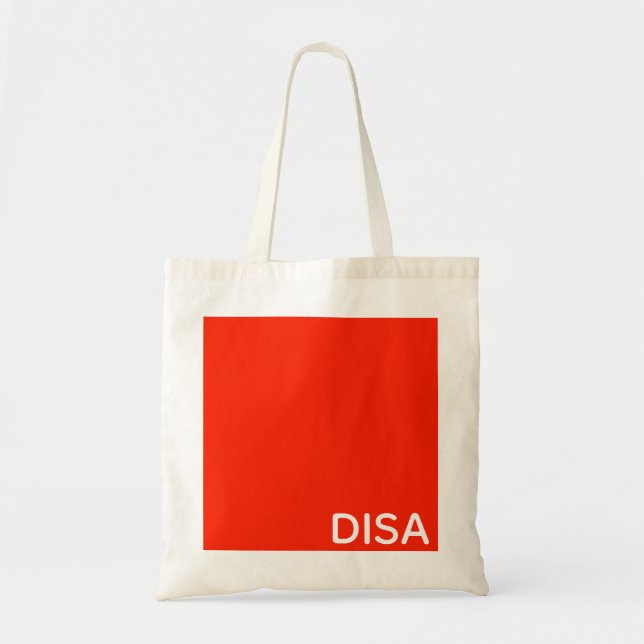 Disa Red colour name Tote Bag (Front)