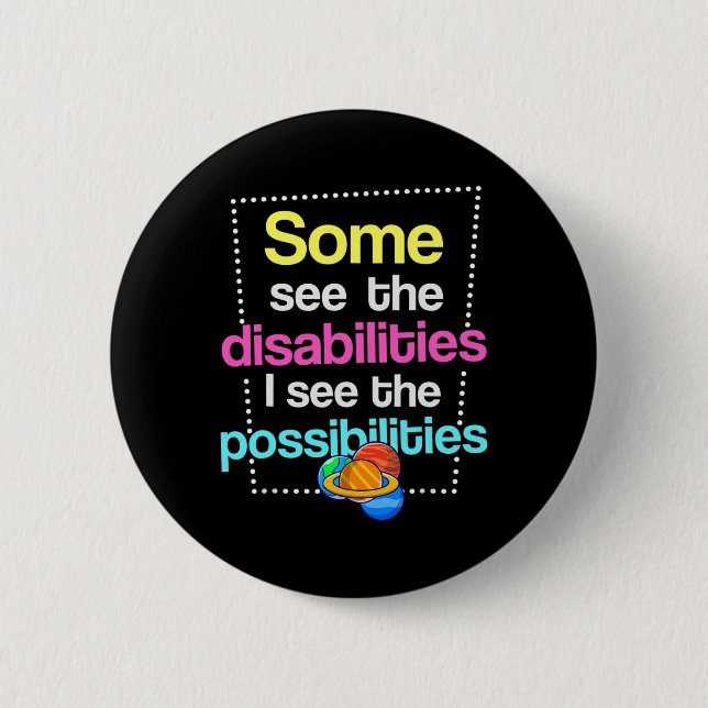 Disabilities 1 Disabilities Awareness 6 Cm Round Badge (Front)