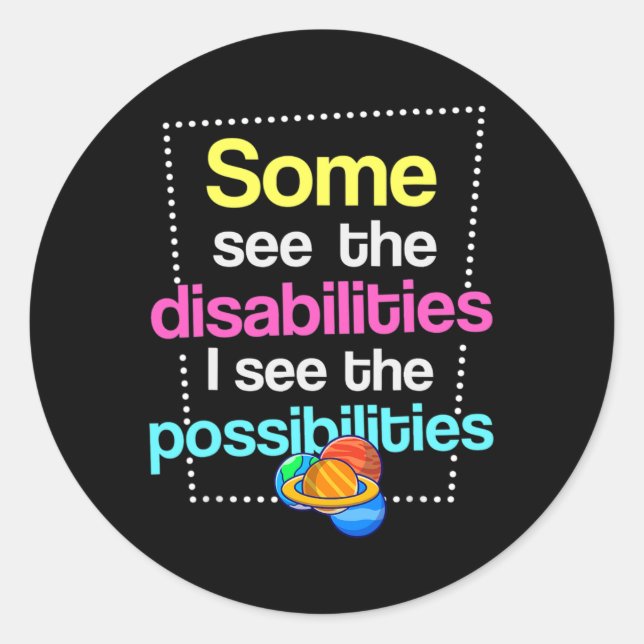Disabilities 1 Disabilities Awareness Classic Round Sticker (Front)
