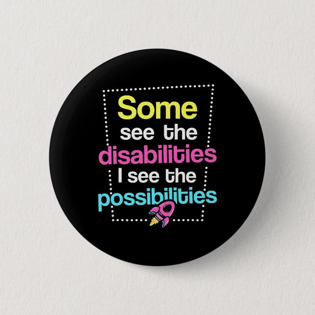 Disabilities  Disabilities Awareness 6 Cm Round Badge (Front)
