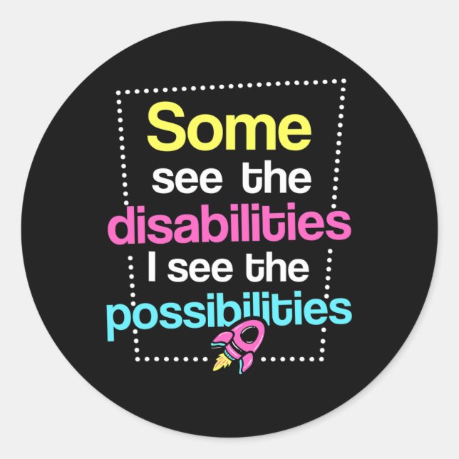 Disabilities  Disabilities Awareness Classic Round Sticker (Front)