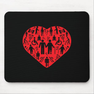 Disabilities love Wheelchair Quadriplegic Parapleg Mouse Pad