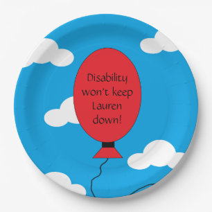 Disability and Confidence:  Blue  Paper Plate