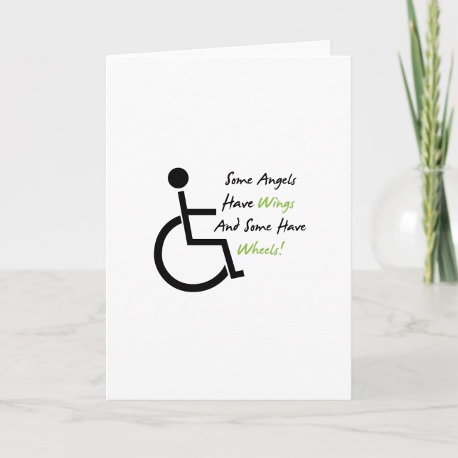 Disability Awareness Gift Wheelchair Love Support Card (Front)