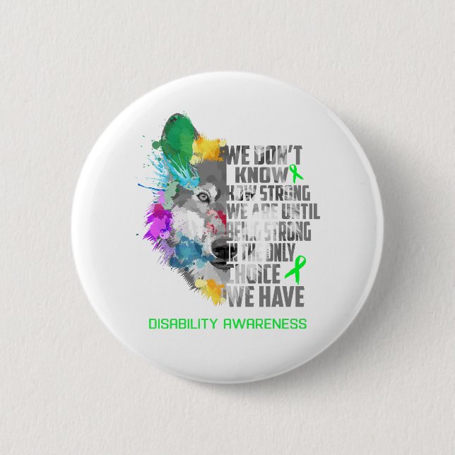 Disability Awareness Ribbon Support Gifts 6 Cm Round Badge (Front)