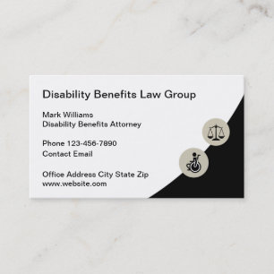 Disability Benefits Attorney Business Cards