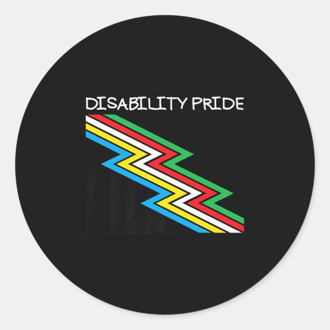 Disability Flag Disabled Pride Month Disability Fl Classic Round Sticker (Front)