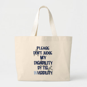 Disability/INvisibility Large Tote Bag