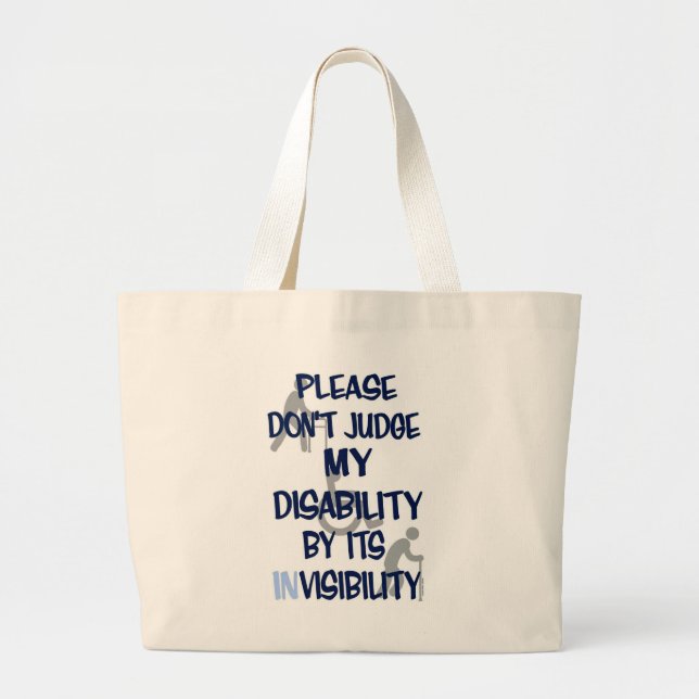 Disability/INvisibility Large Tote Bag (Front)