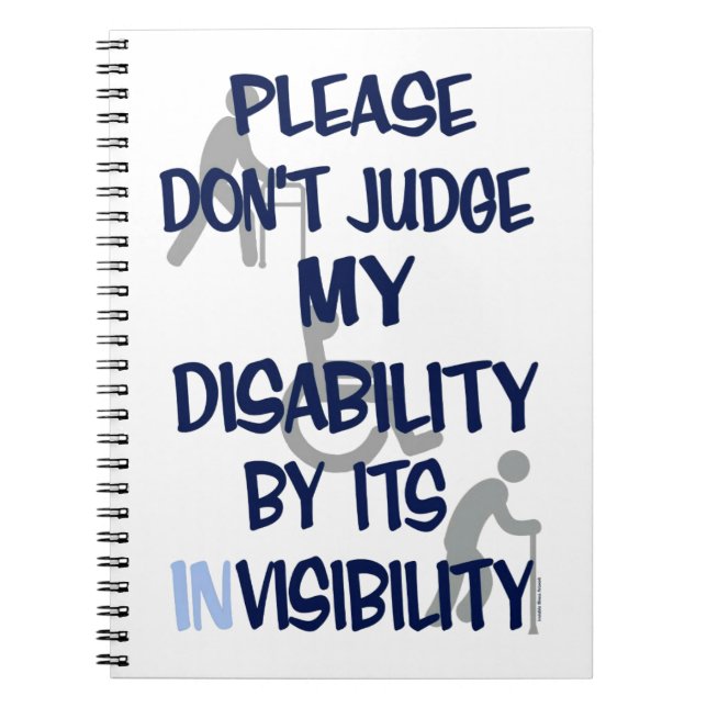 Disability/INvisibility Spiral Notebook (Front)
