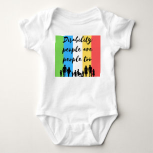 disability people are people too baby bodysuit